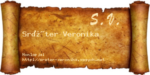 Sréter Veronika névjegykártya